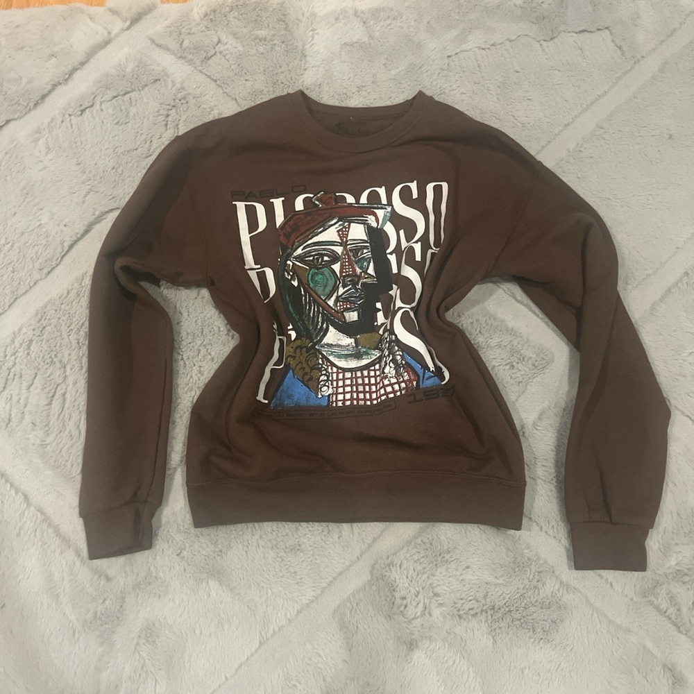 Brown Picasso Crewneck